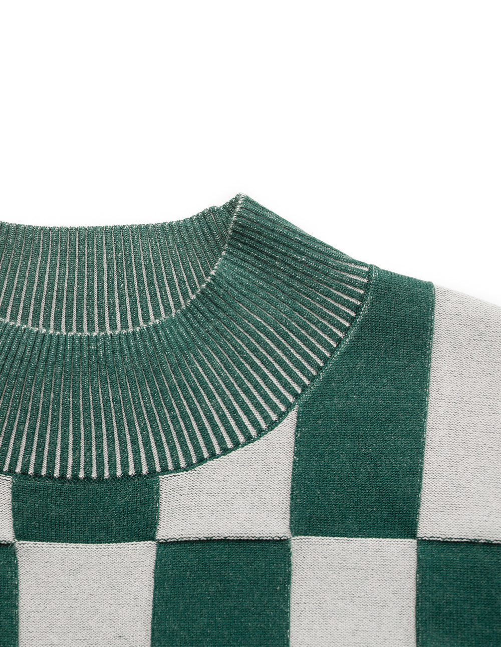 MARYLING Ribbed Round Neck Color Block Short Sleeve Knit Pullover