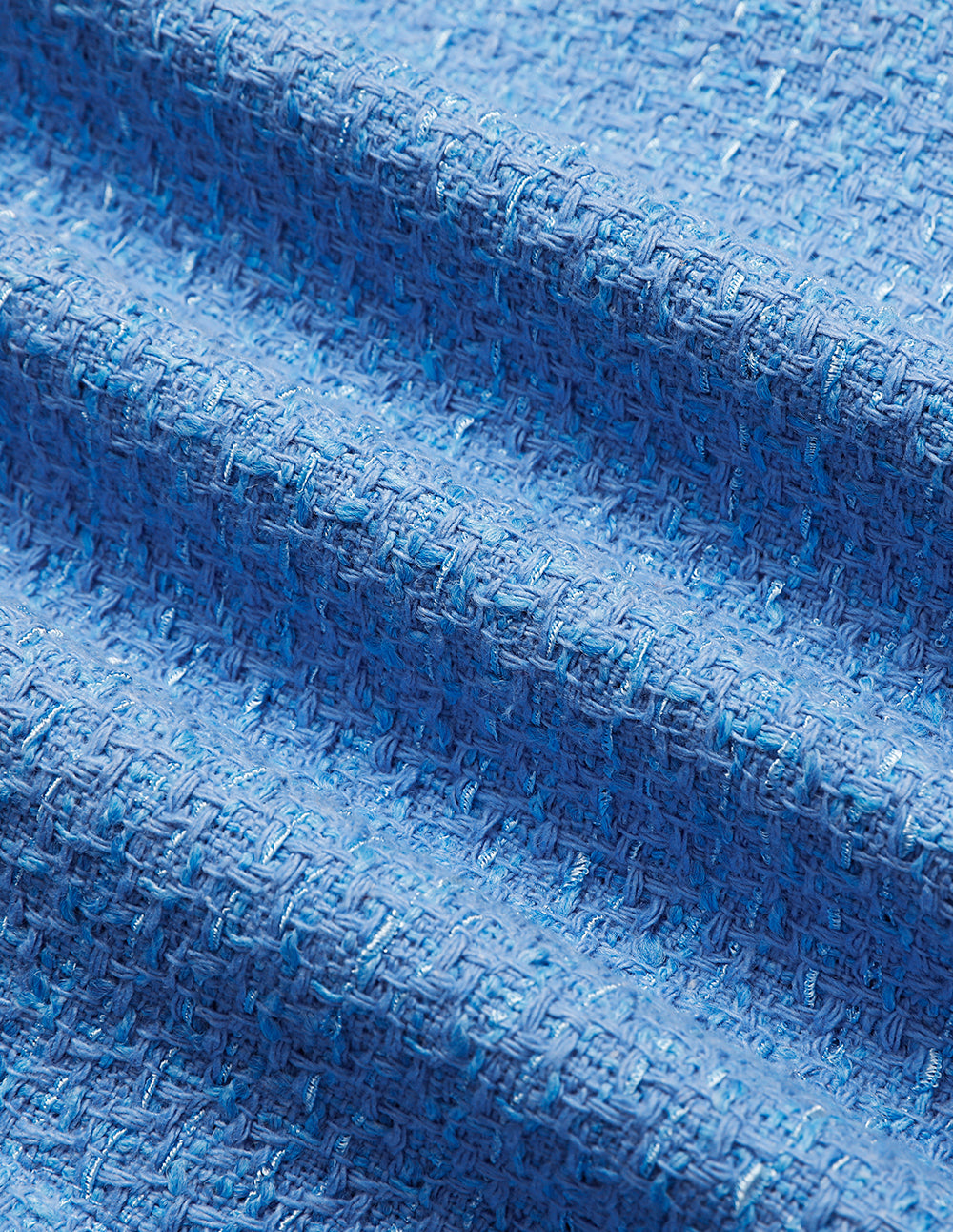 MARYLING Ice Blue Tweed Mini Skirt