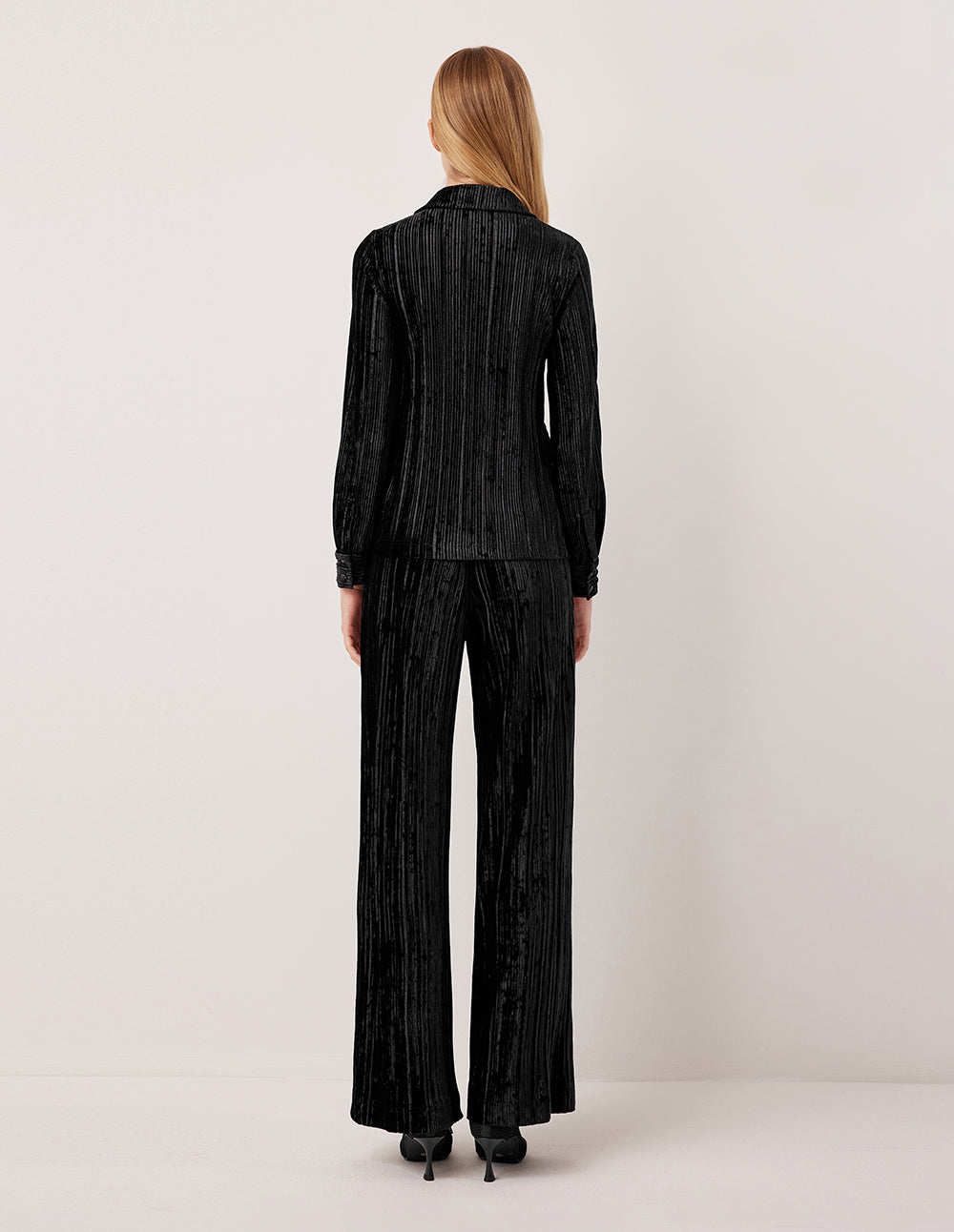 MARYLING Vintage Elastic Velvet Straight Leg Trousers