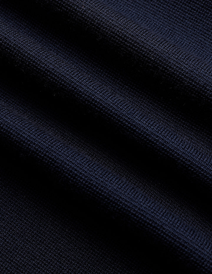 MARYLING Dark Blue Sports Casual Hooded Knitted Pullover