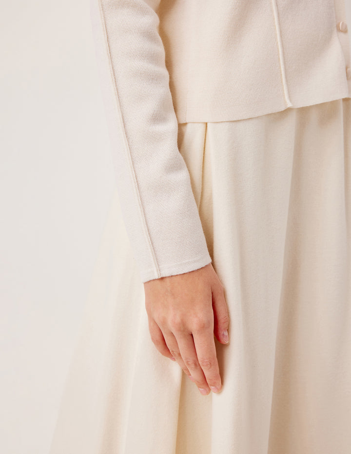 MARYLING Collared Long Sleeve Knit Pullover