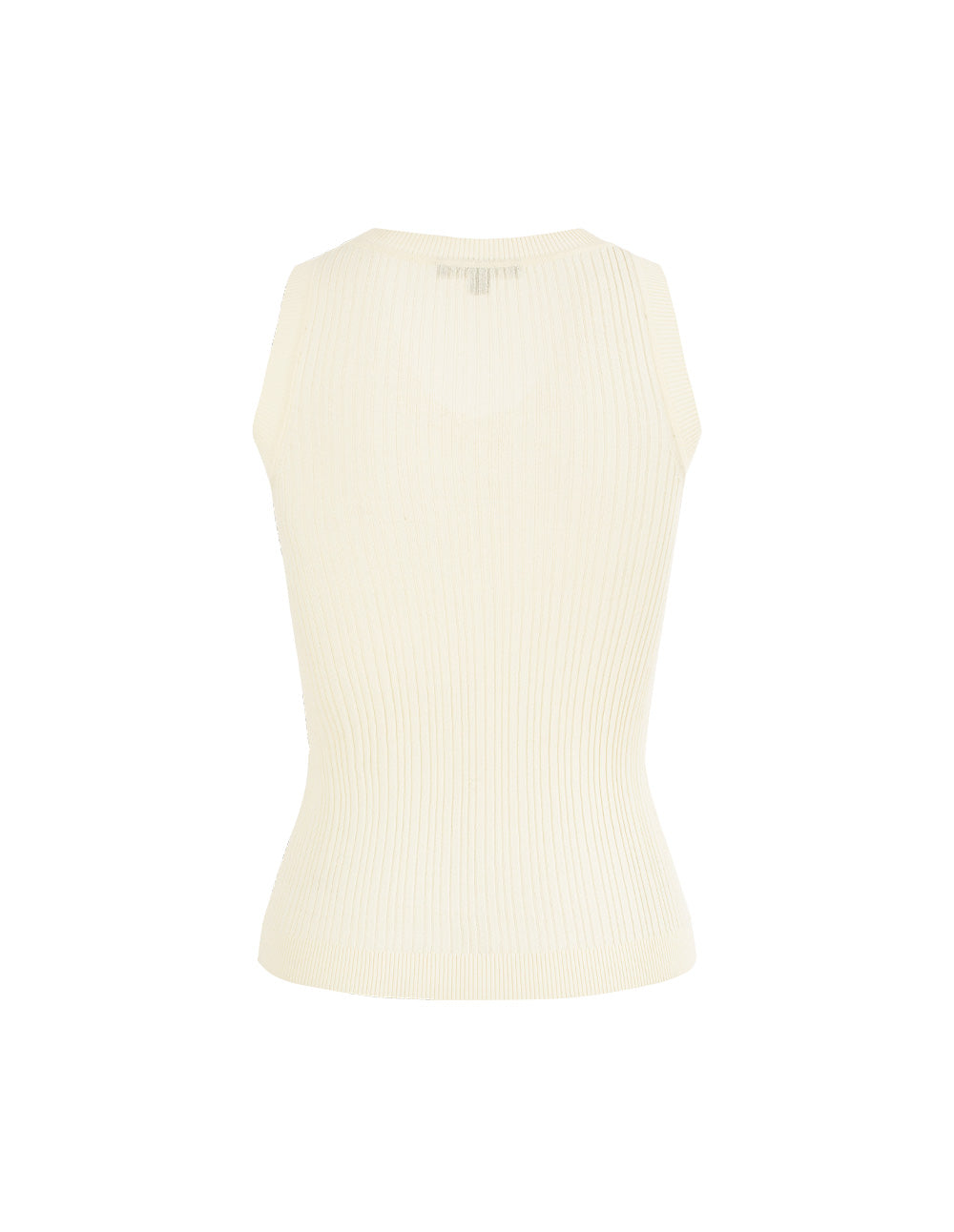 MARYLING Pastel Yellow Slim Knit Vests