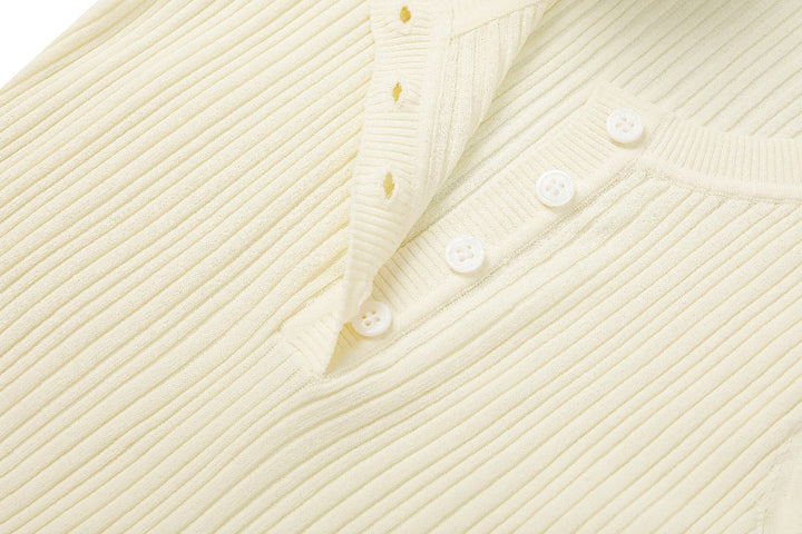 MARYLING Pastel Yellow Slim Knit Vests