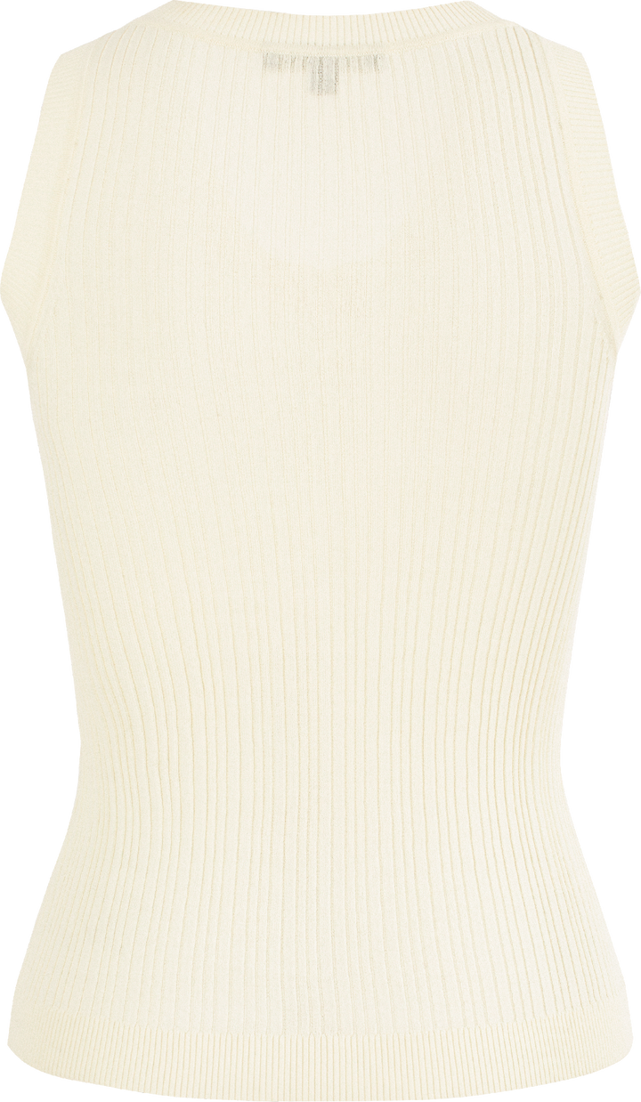 MARYLING Pastel Yellow Slim Knit Vests