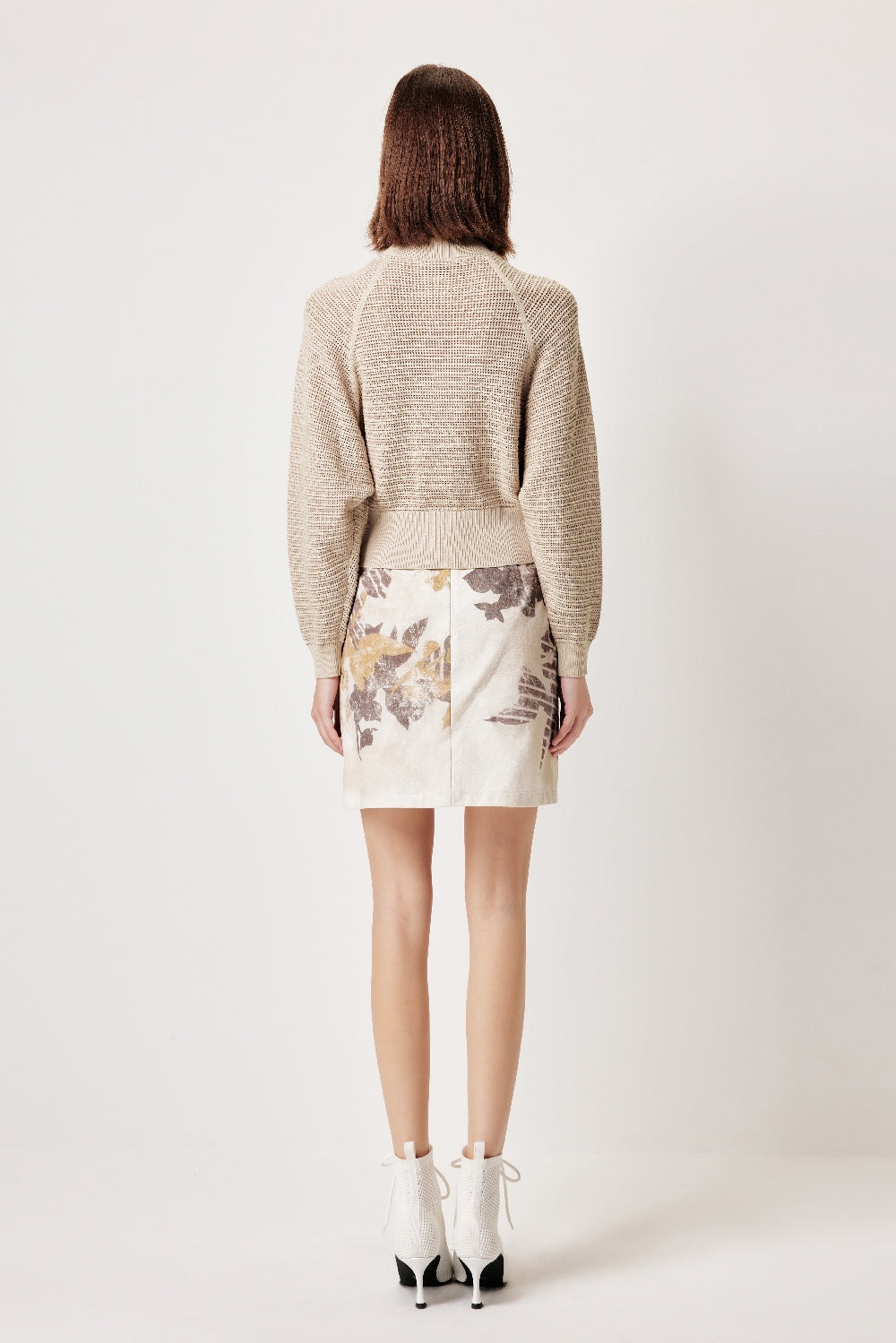 MARYLING Beige Relaxed Knit Cardigans