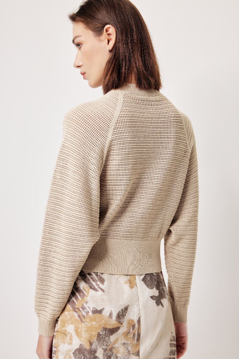 MARYLING Beige Relaxed Knit Cardigans