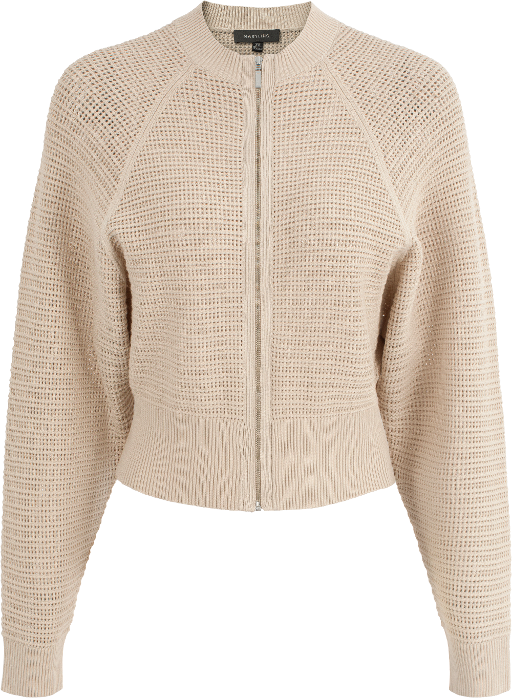 MARYLING Beige Relaxed Knit Cardigans