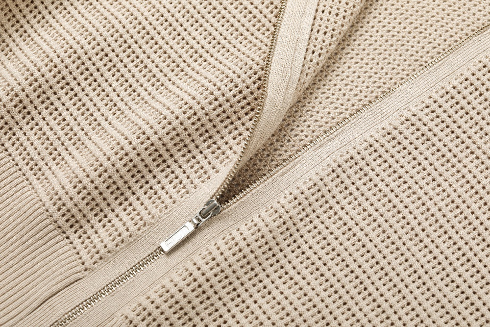 MARYLING Beige Relaxed Knit Cardigans