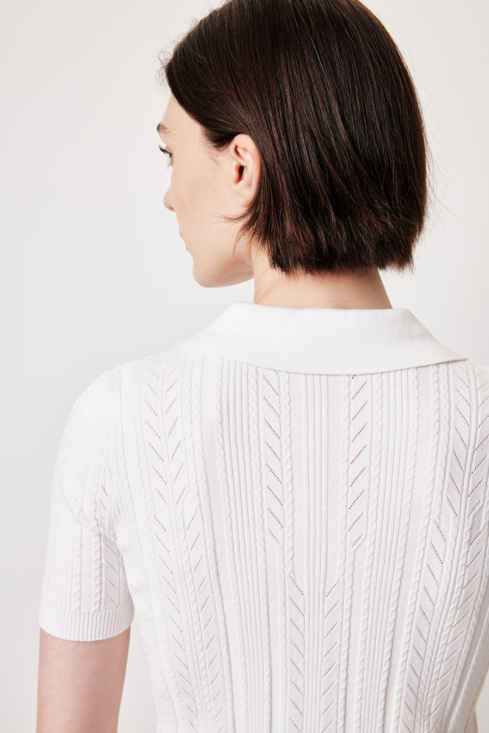 MARYLING Off-White Simple Knit Cardigans