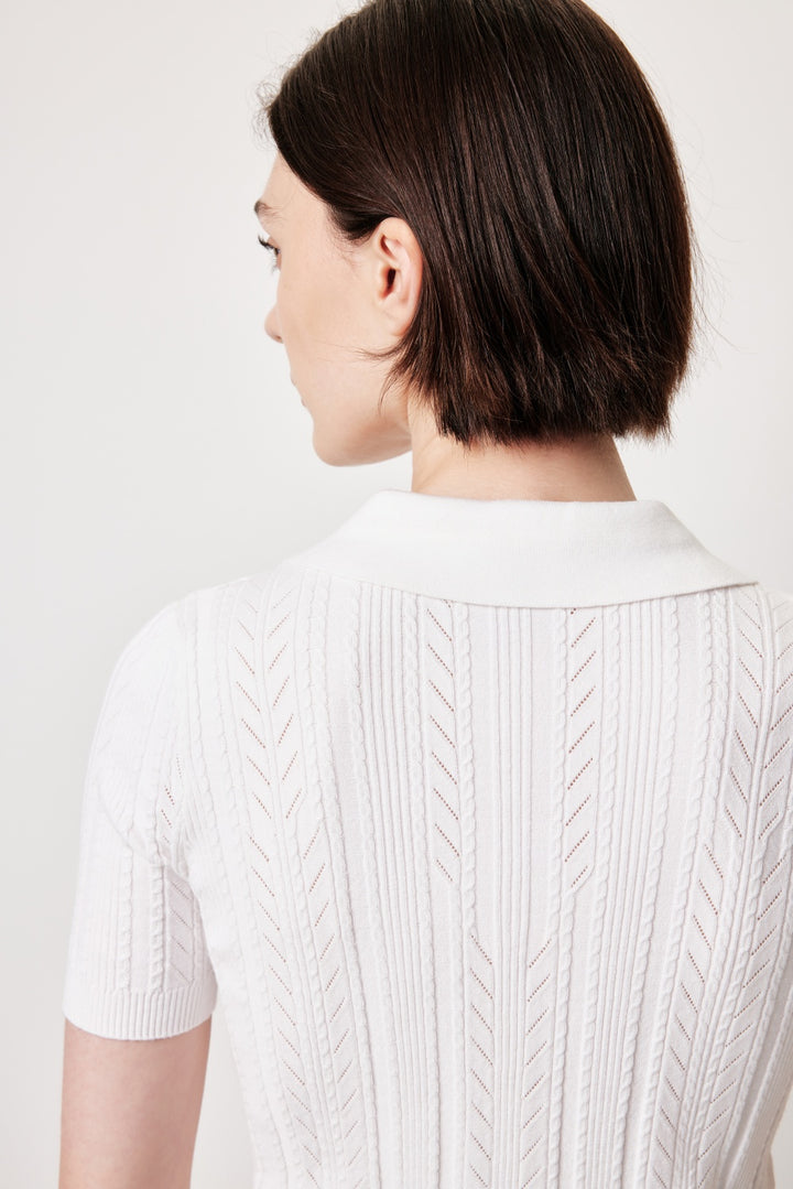 MARYLING Off-White Simple Knit Cardigans