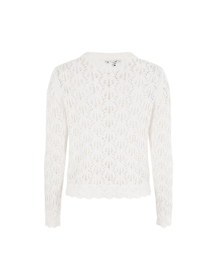 MARYLING White Simple Knit Cardigans