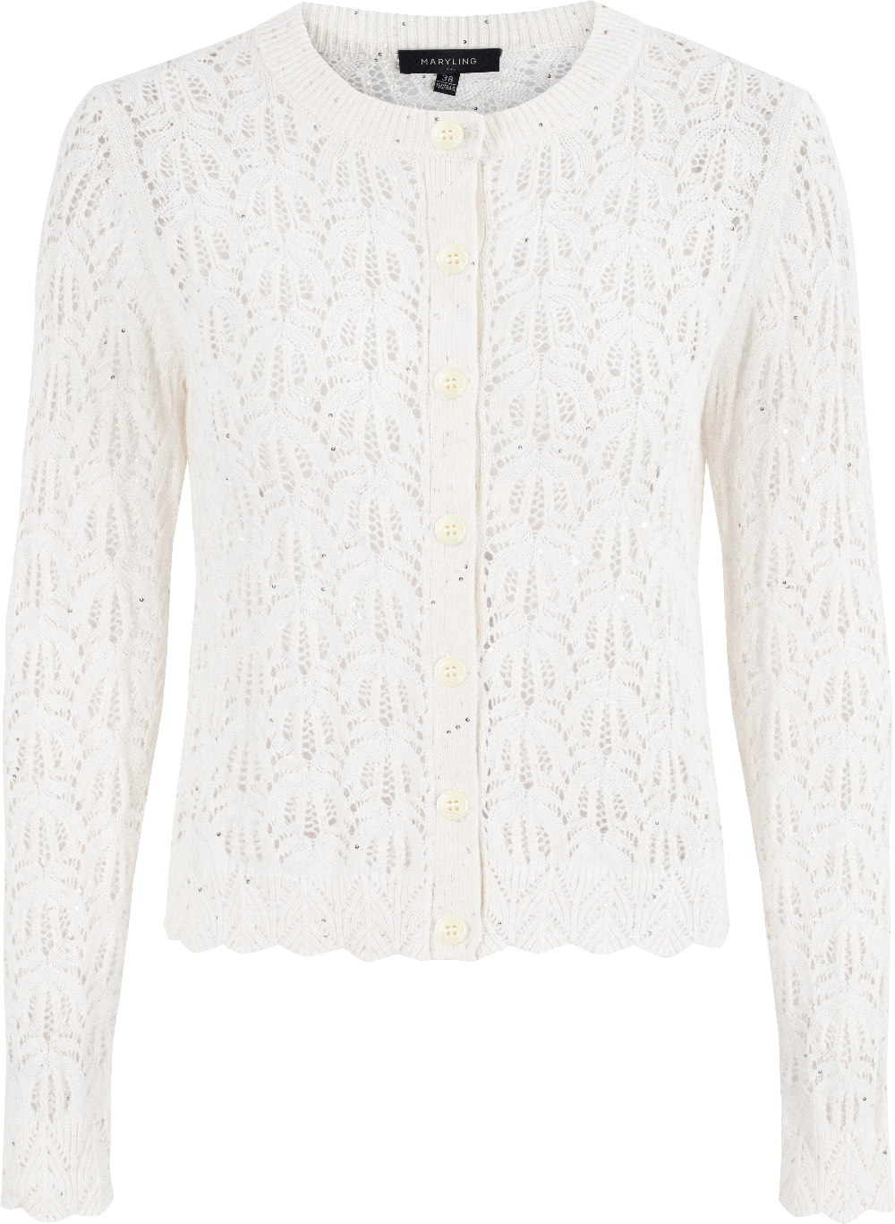 MARYLING White Simple Knit Cardigans