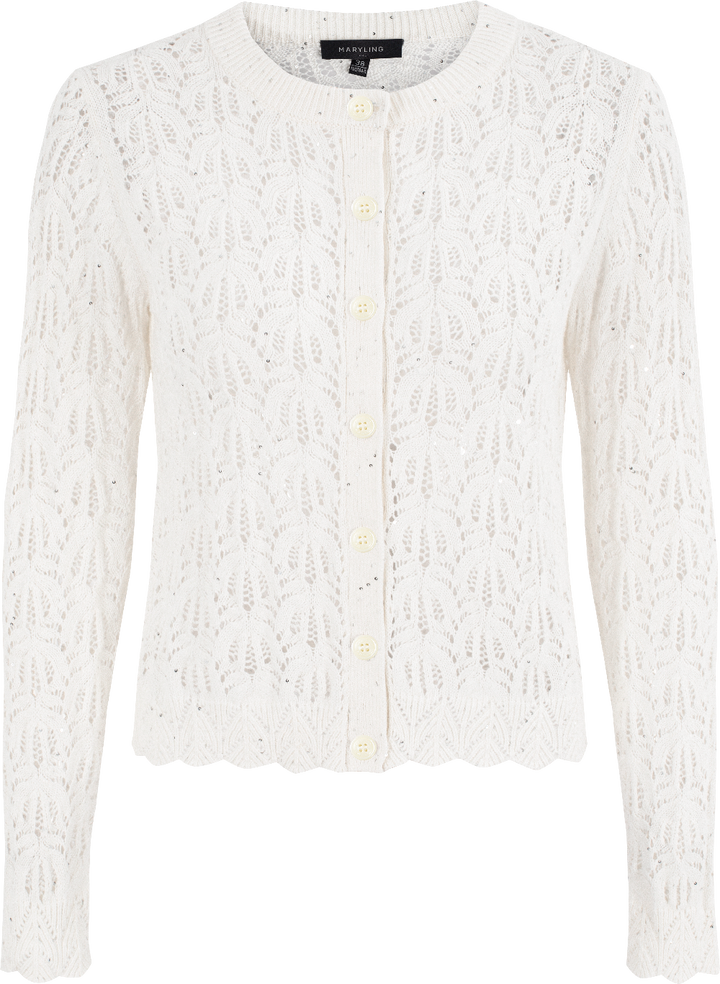 MARYLING White Simple Knit Cardigans