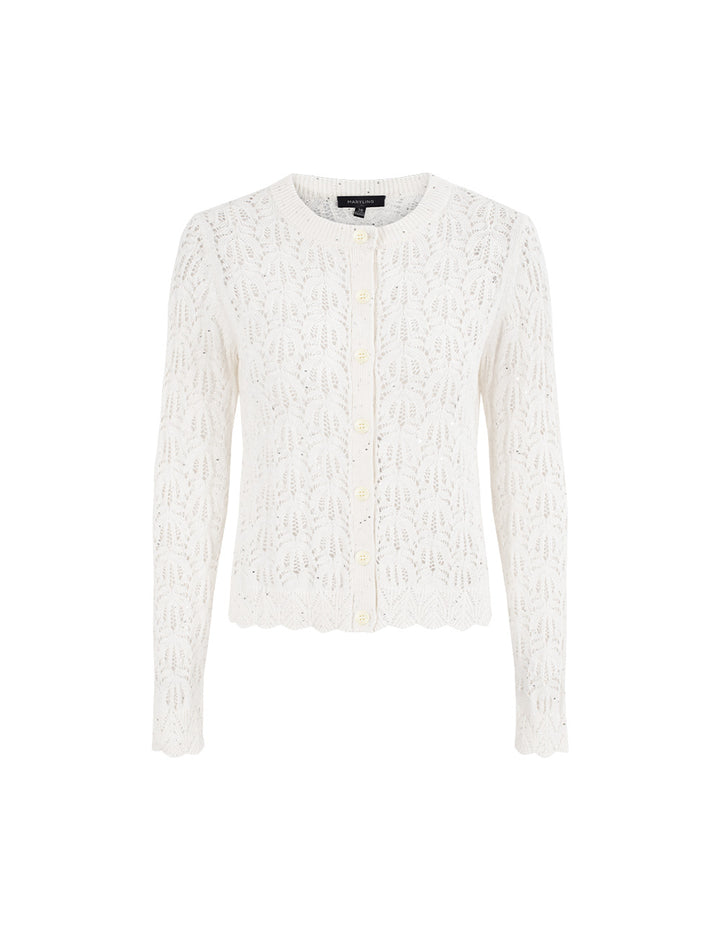 MARYLING White Simple Knit Cardigans