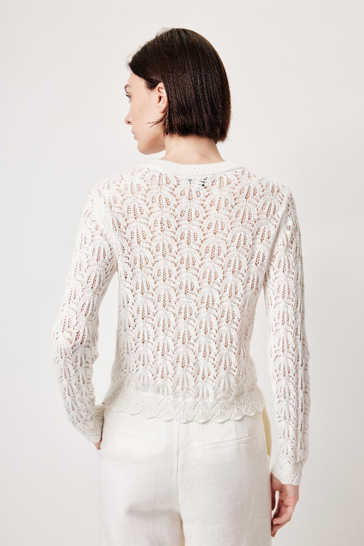 MARYLING White Simple Knit Cardigans