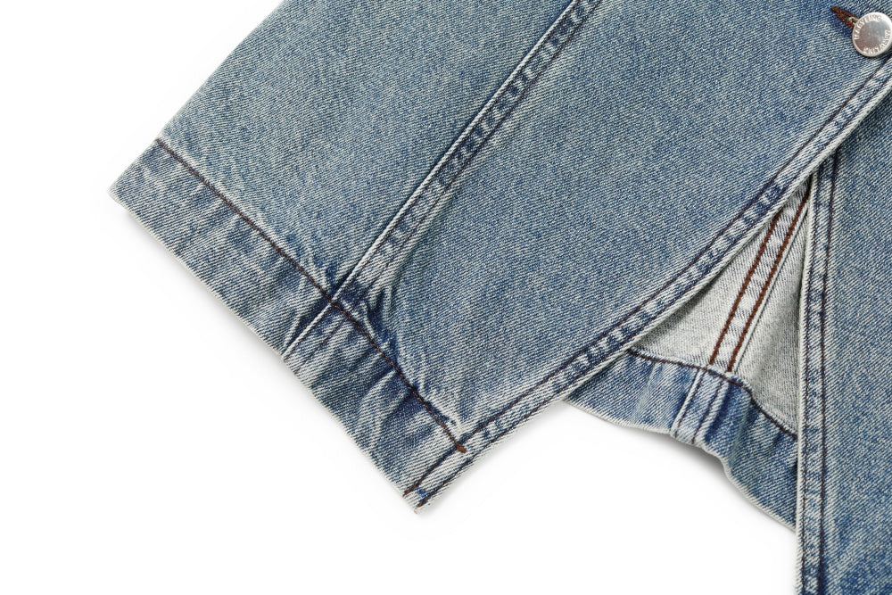 MARYLING Denim Blue Washed Vintage Denim Jackets