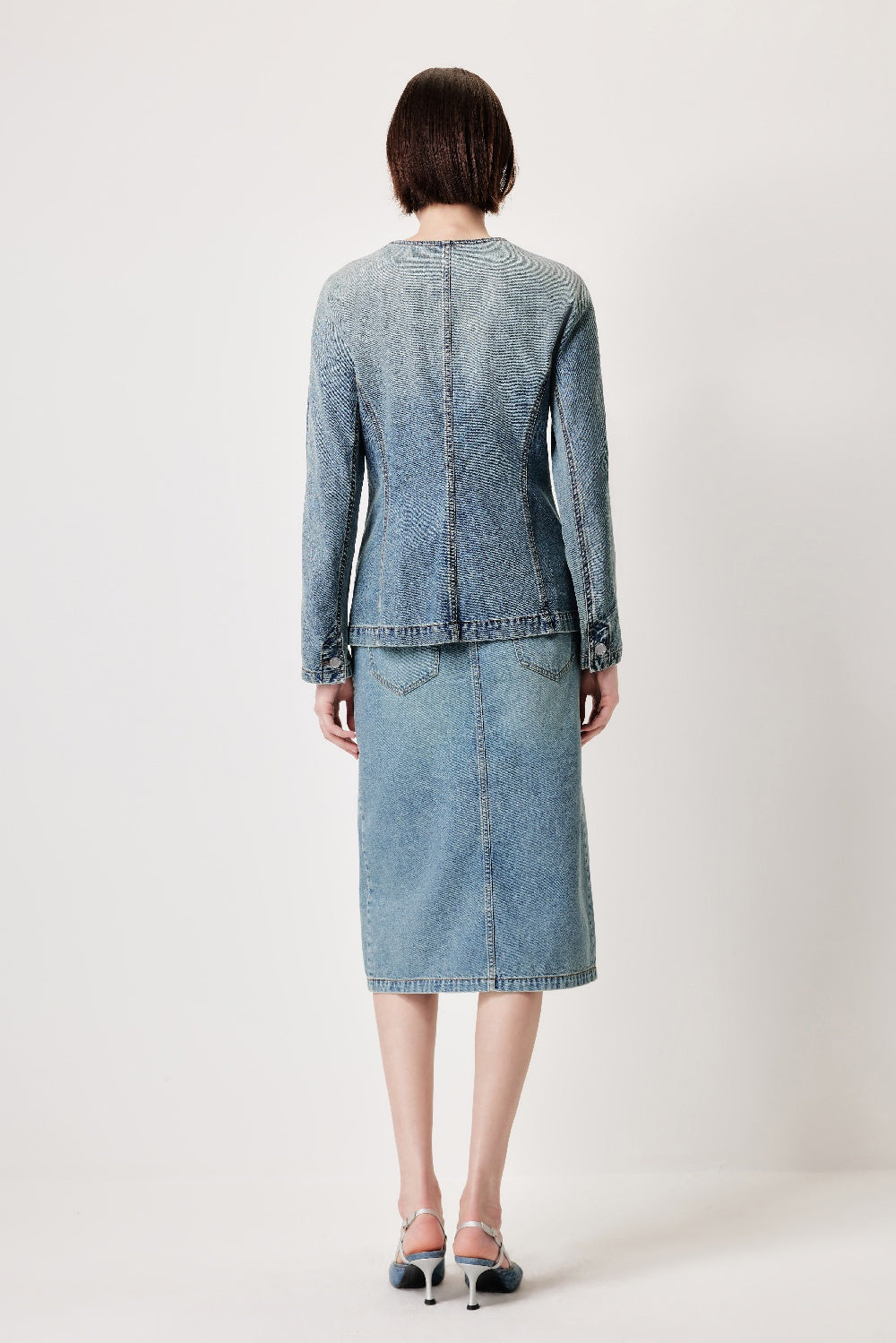 MARYLING Denim Blue Washed Vintage Denim Jackets