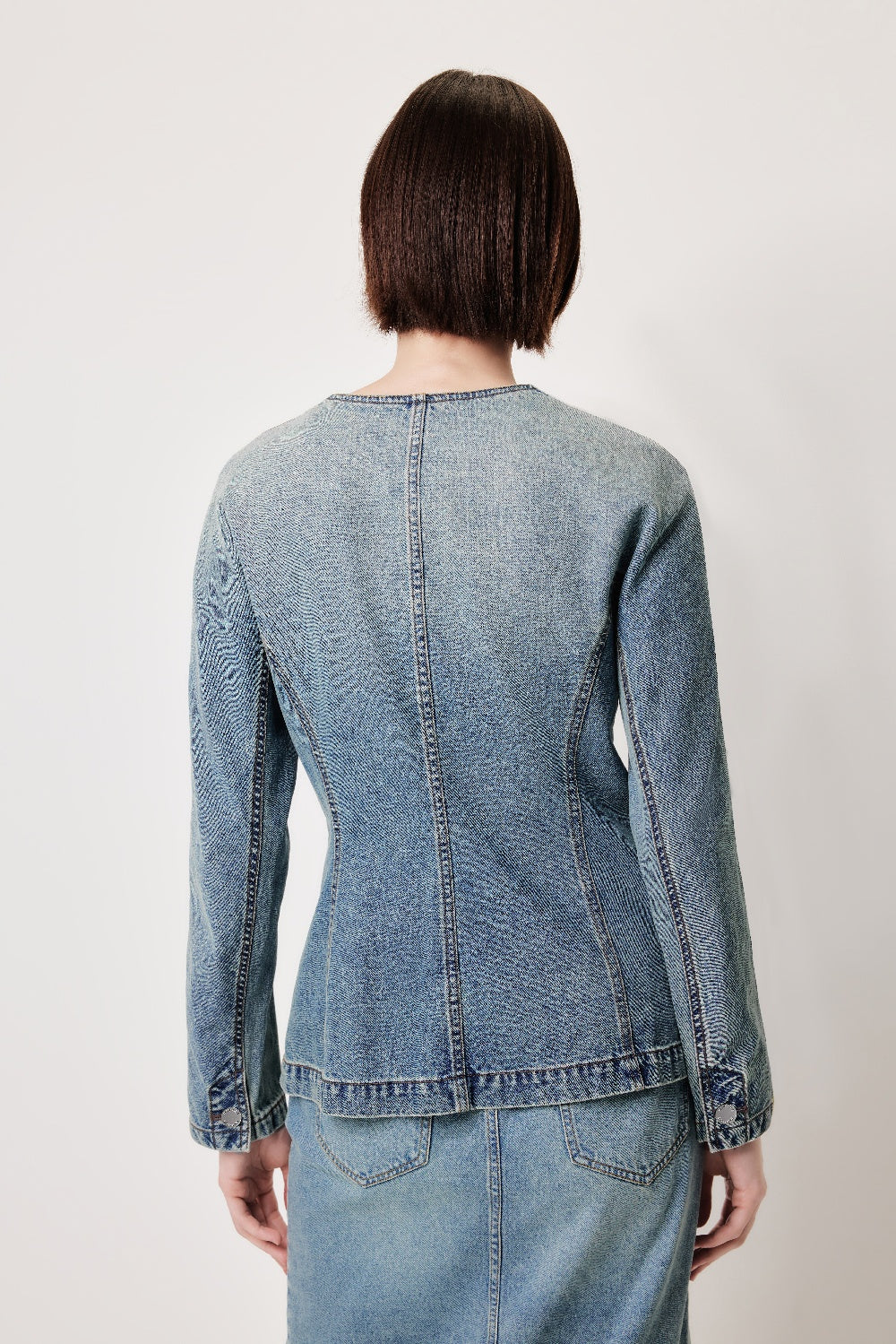 MARYLING Denim Blue Washed Vintage Denim Jackets