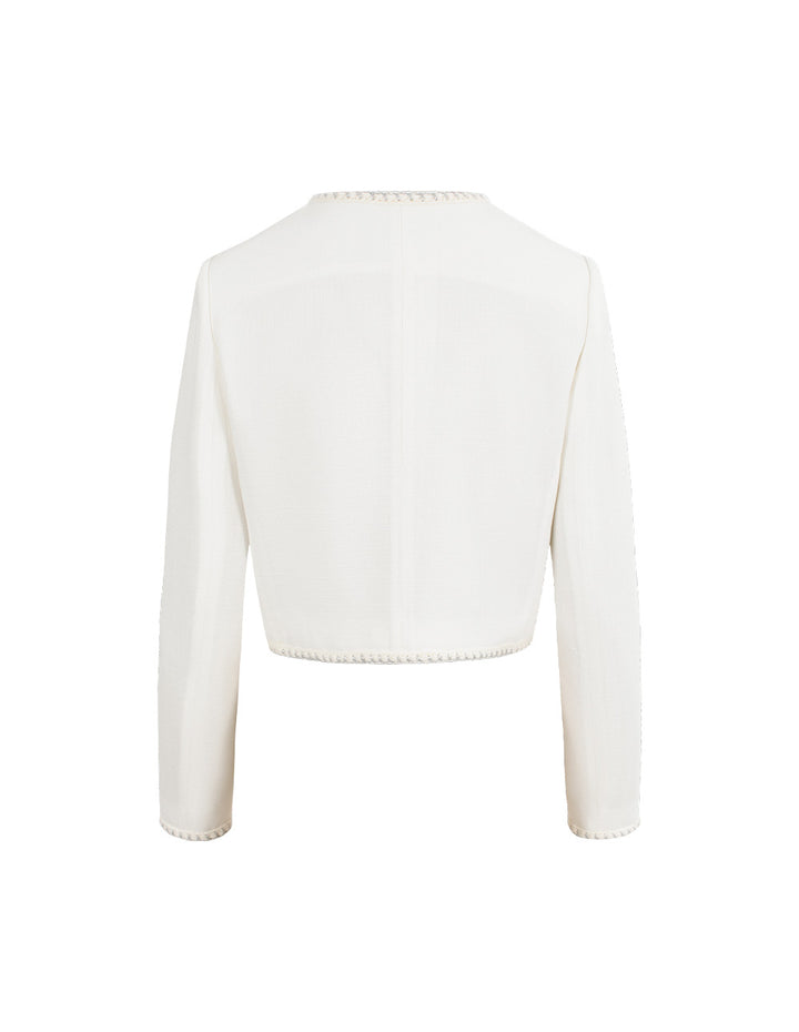 MARYLING White Minimalist Silhouette Jackets