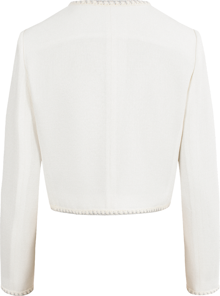 MARYLING White Minimalist Silhouette Jackets