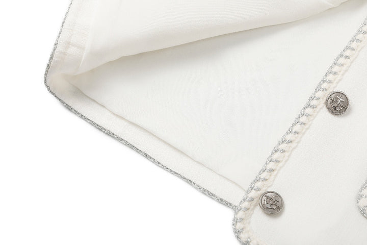 MARYLING White Minimalist Silhouette Jackets