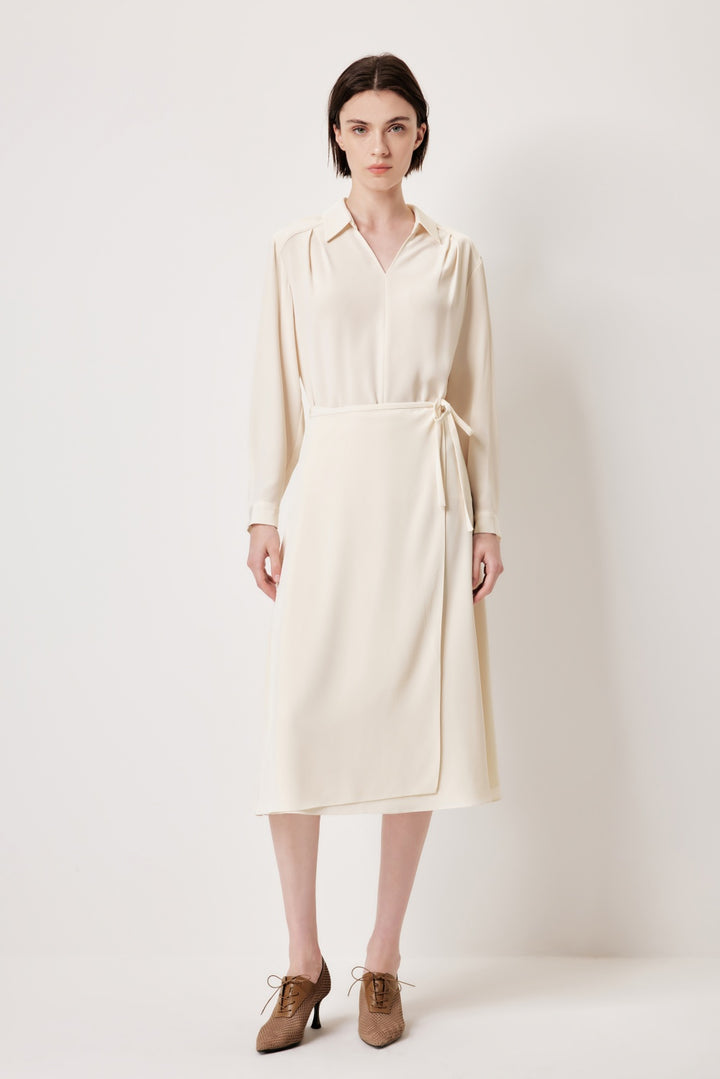 MARYLING Cream Beige Elegant Silhouette Blouses
