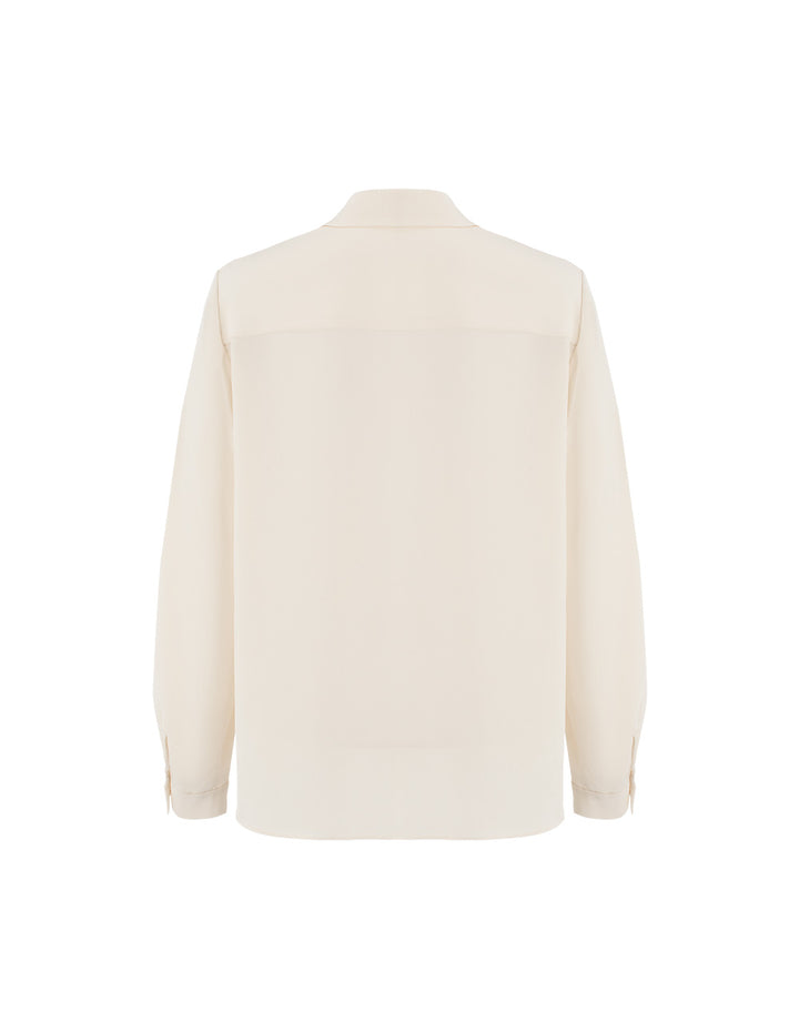 MARYLING Cream Beige Elegant Silhouette Blouses