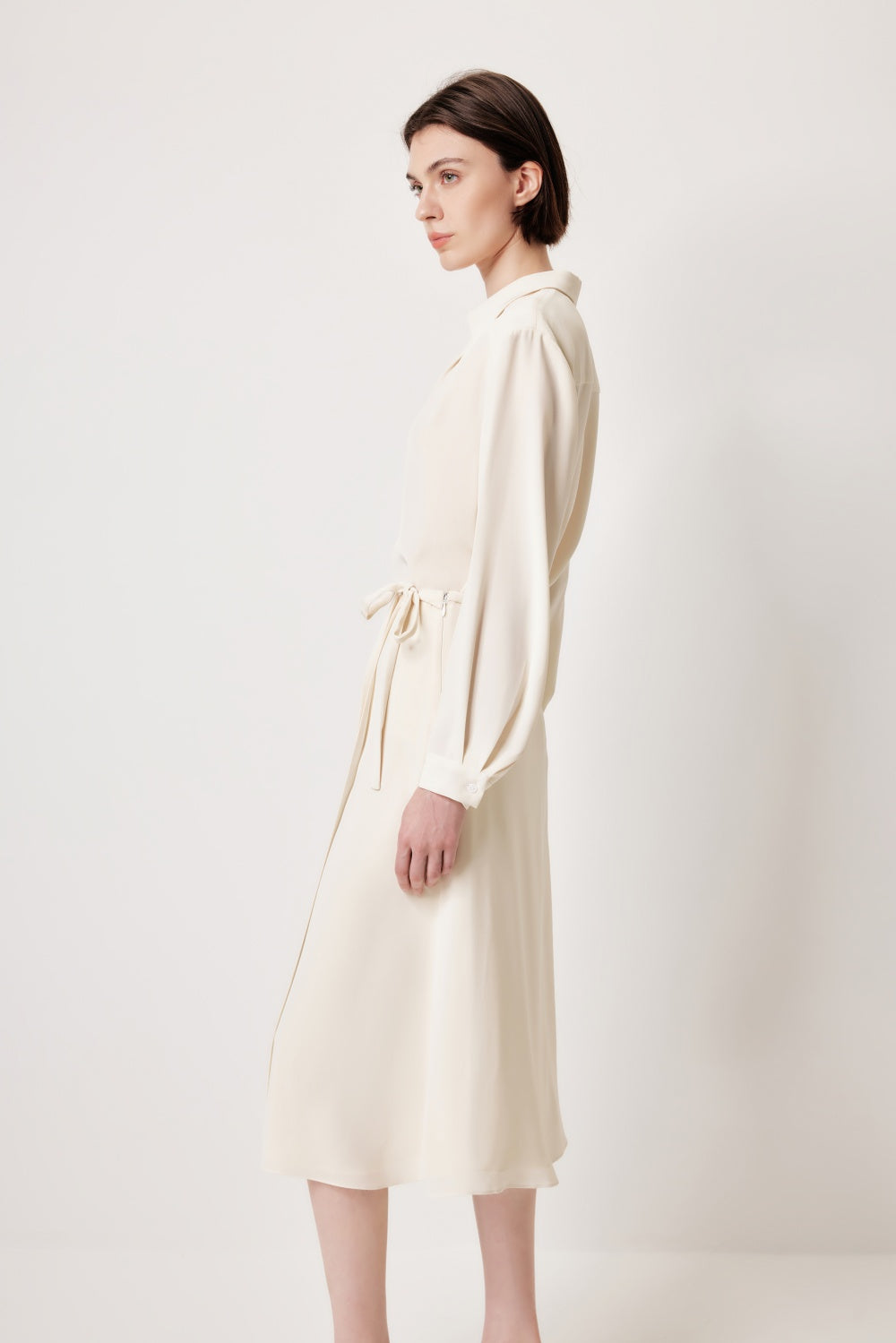 MARYLING Cream Beige Elegant Silhouette Blouses