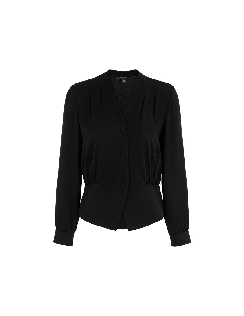 MARYLING Precision-Tailored Waist-Defined Blouses