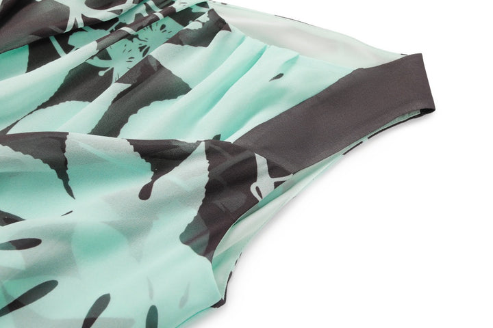 MARYLING Blue-Brown Tree Shadow Printed Dresses