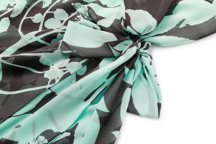 MARYLING Blue-Brown Tree Shadow Printed Dresses