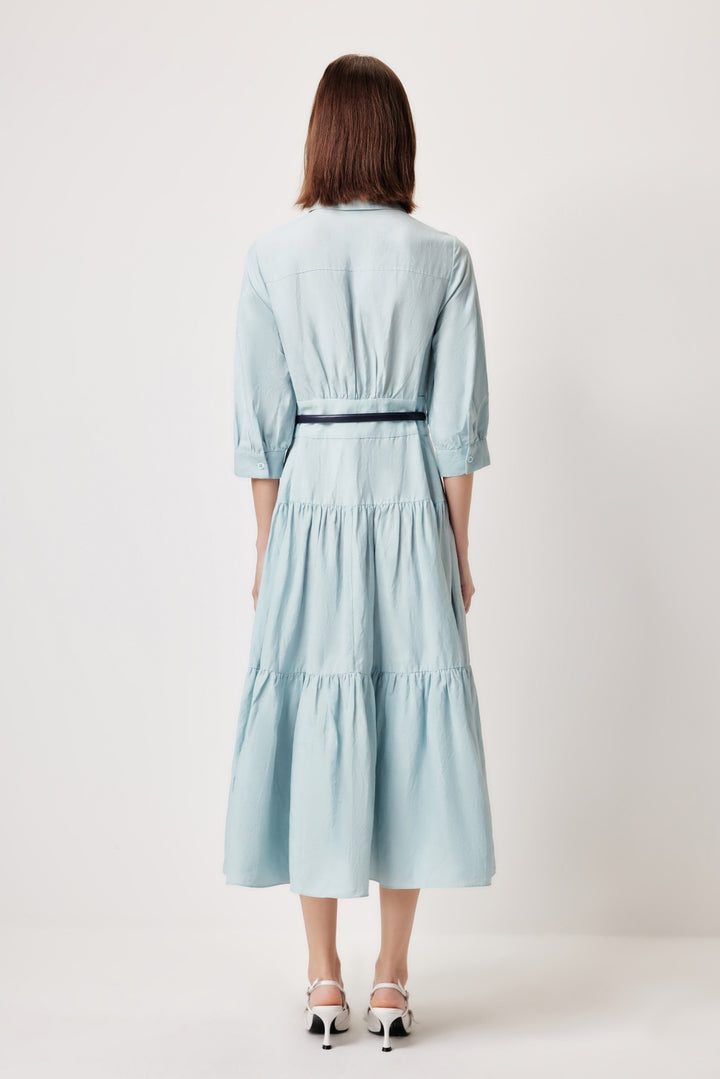 MARYLING Ice Blue Linen Blend Dresses
