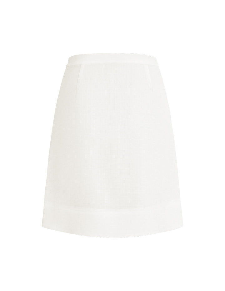 MARYLING White Minimalist Silhouette Skirts