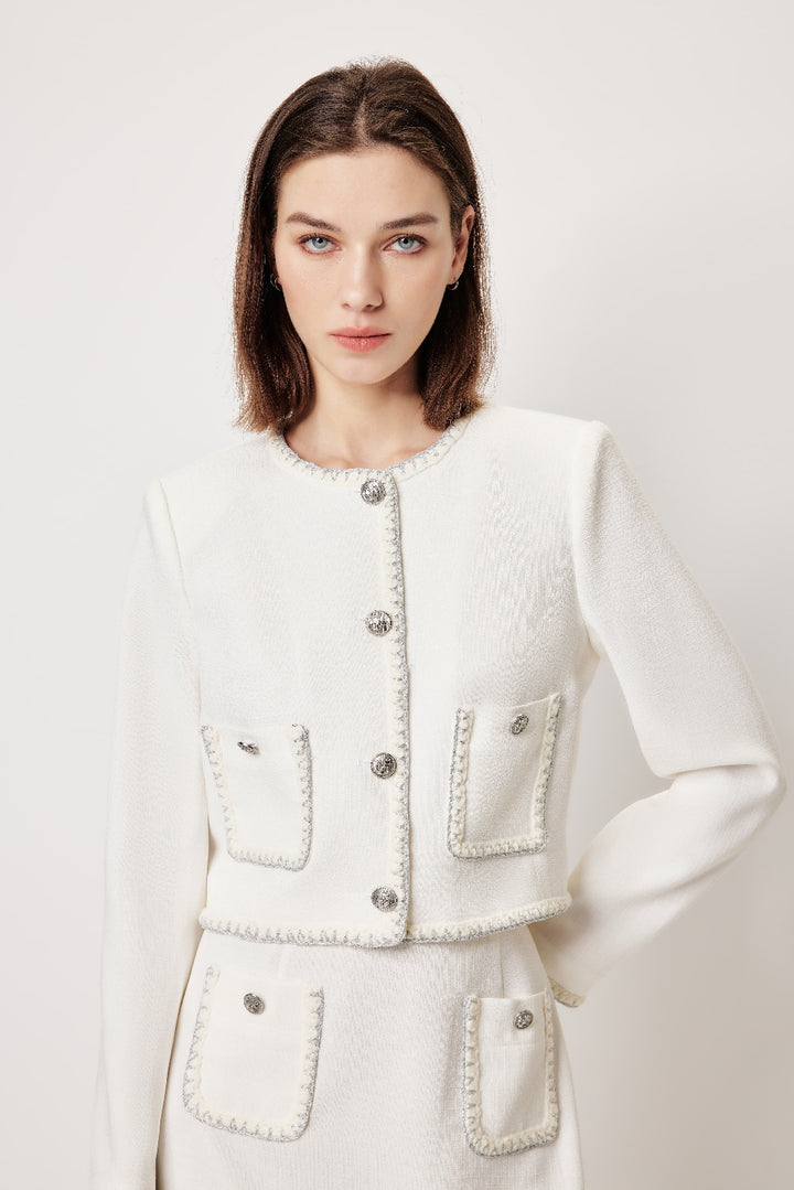 MARYLING White Minimalist Silhouette Skirts