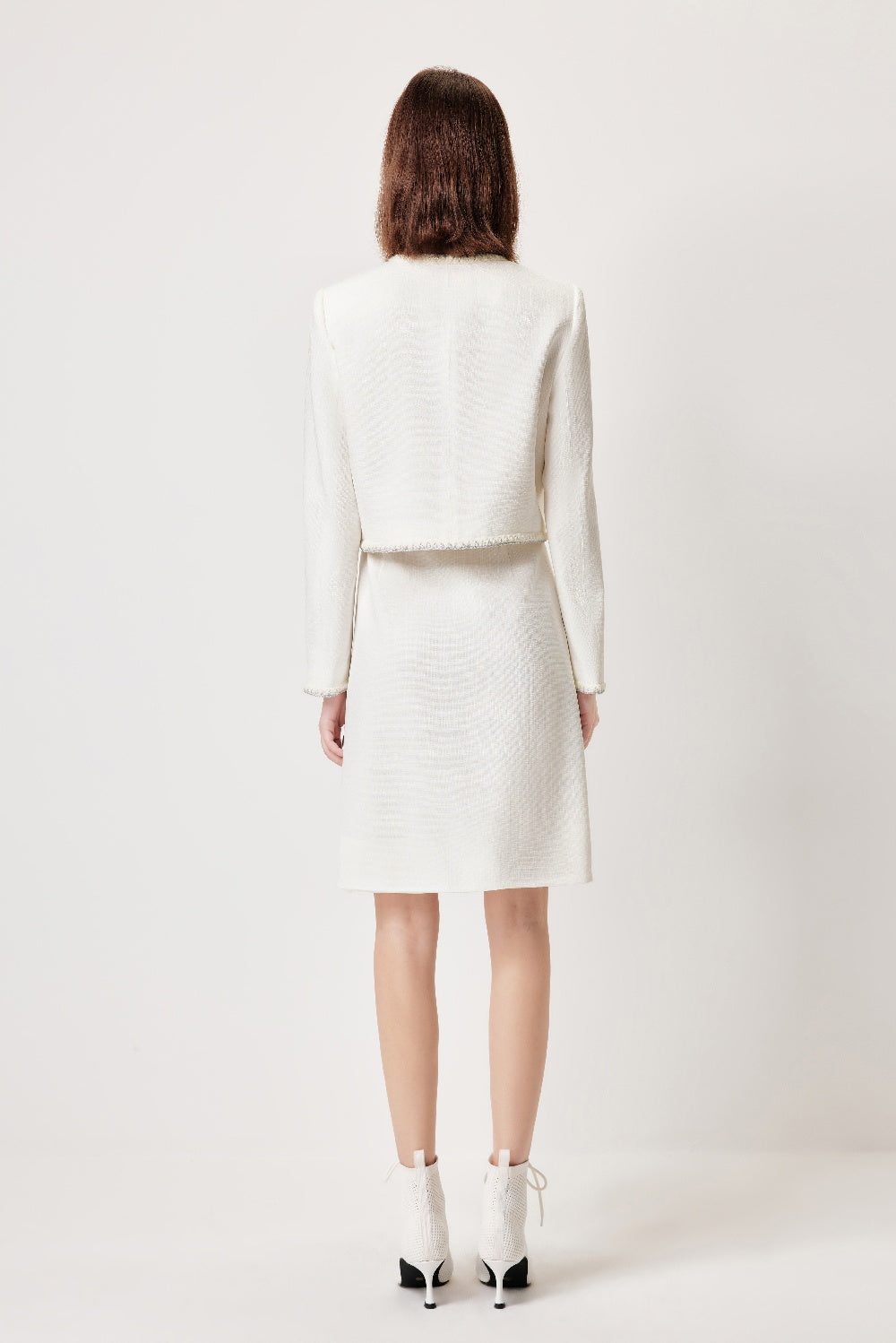 MARYLING White Minimalist Silhouette Skirts