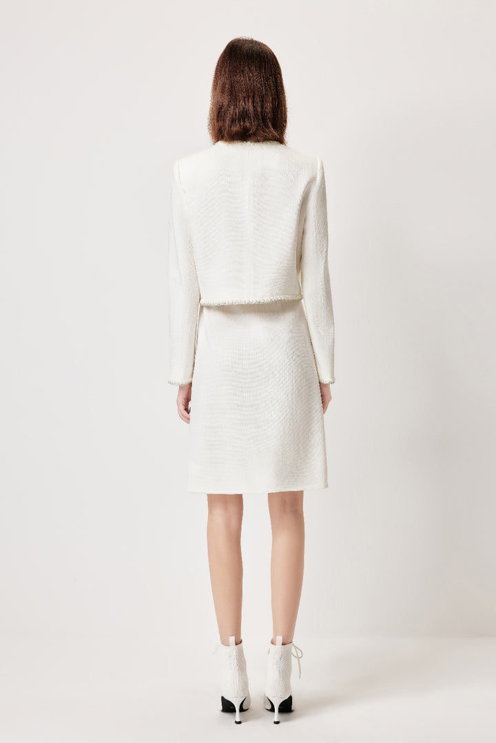 MARYLING White Minimalist Silhouette Skirts