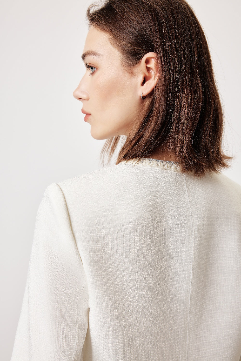 MARYLING White Minimalist Silhouette Skirts