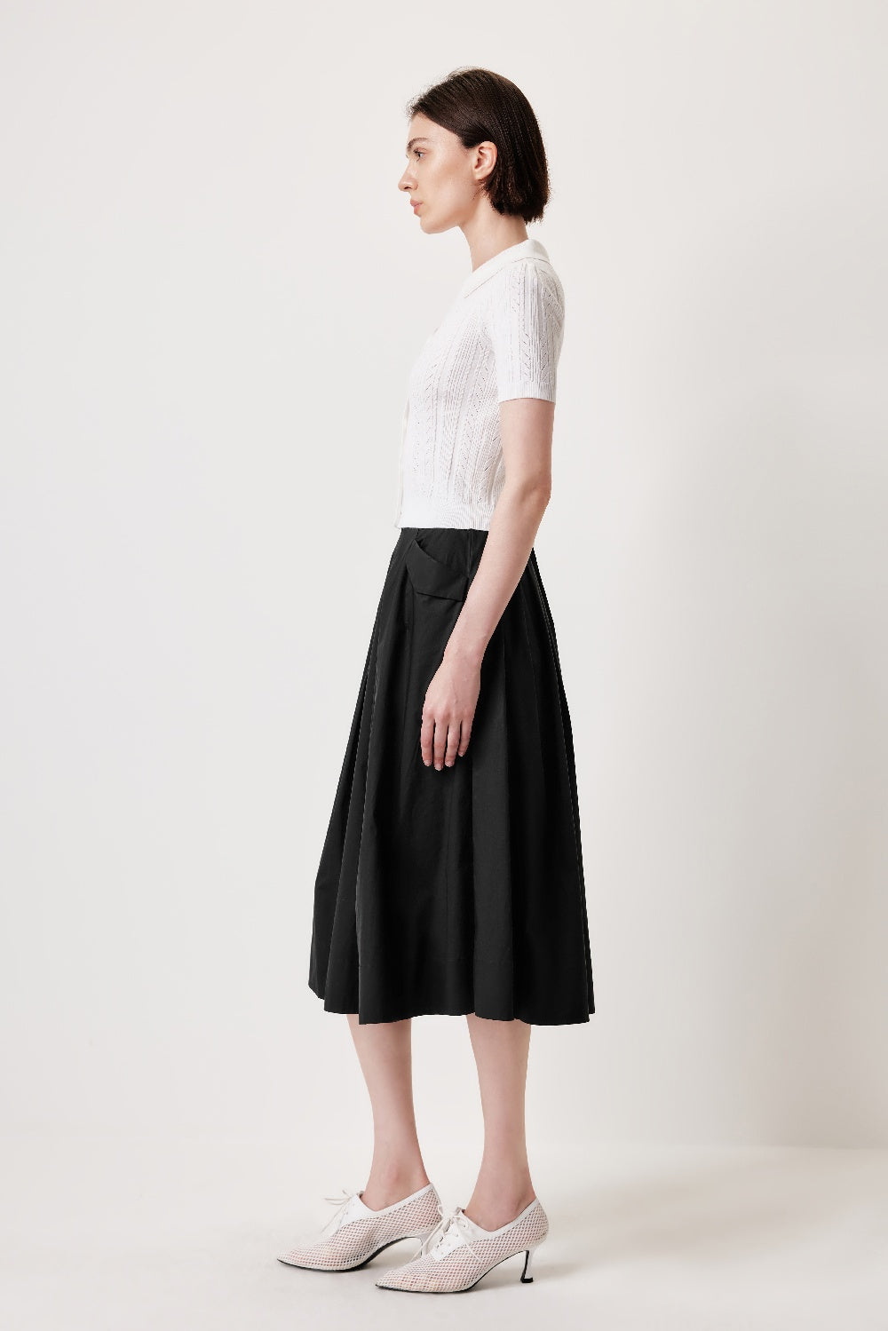 MARYLING Black Simple A-Line Skirts