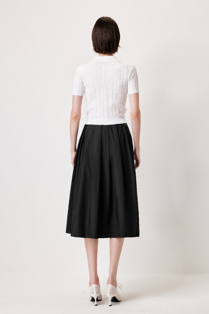 MARYLING Black Simple A-Line Skirts