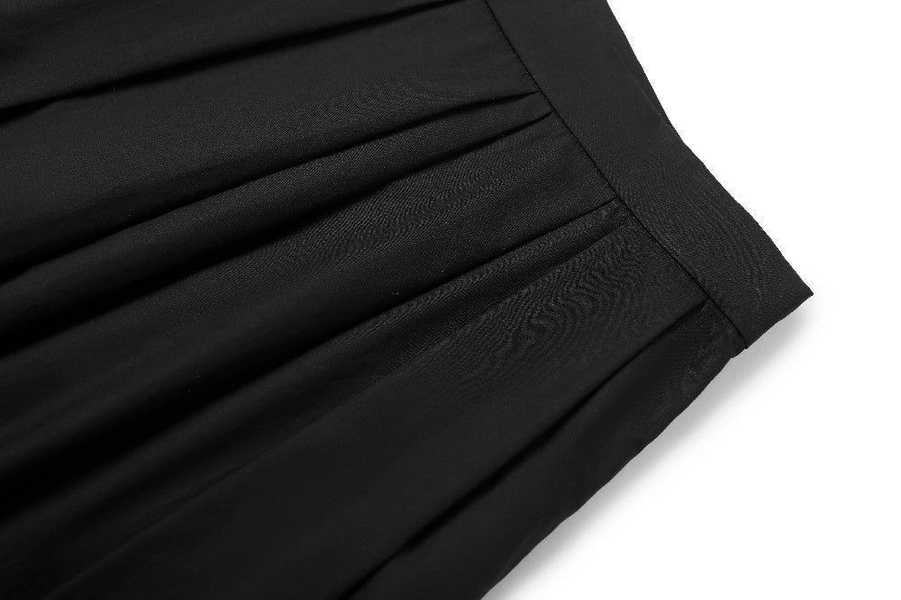 MARYLING Black Simple A-Line Skirts