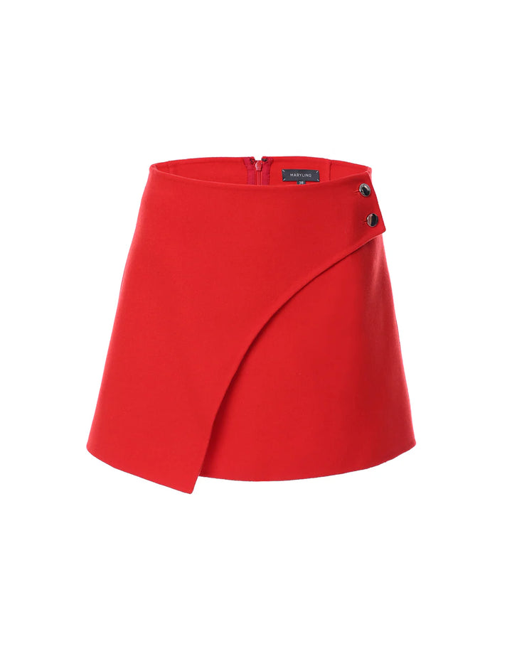 MARYLING Wool Blend Slim Fit Mini Skirt