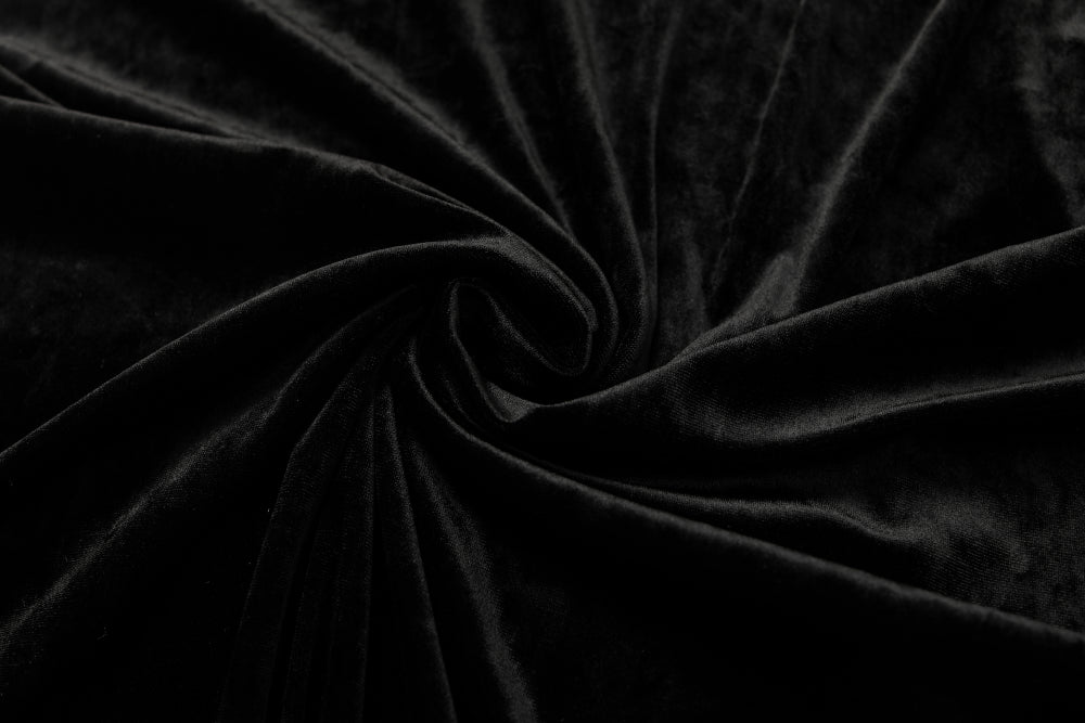 MARYLING Black V‑Neck Evening Jumpsuit with Crystal Details