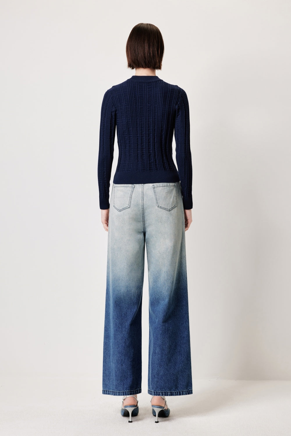 MARYLING Vintage Washed Gradient Jeans
