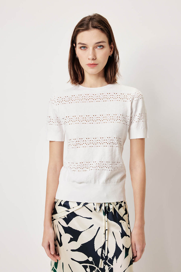 MARYLING Pure White Cloud-Knit Shirts