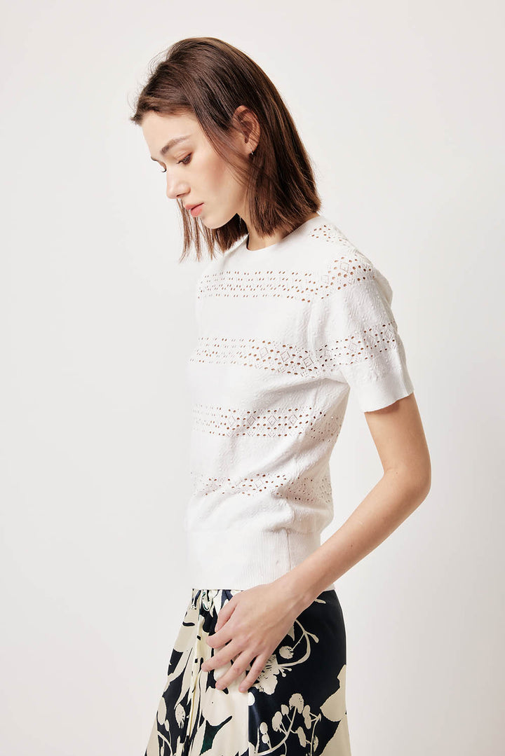 MARYLING Pure White Cloud-Knit Shirts