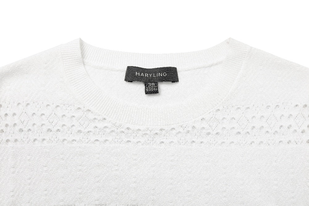 MARYLING Pure White Cloud-Knit Shirts