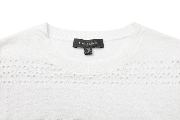 MARYLING Pure White Cloud-Knit Shirts