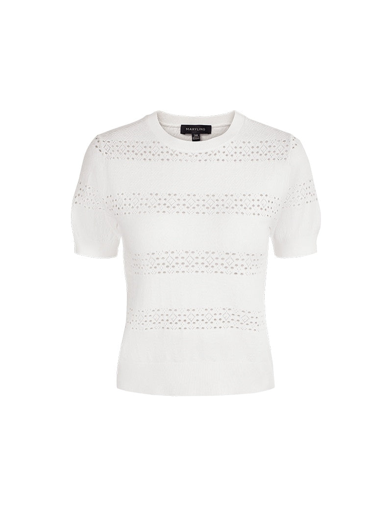MARYLING Pure White Cloud-Knit Shirts