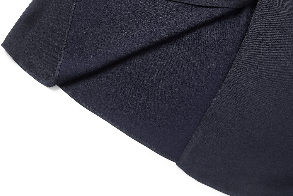 MARYLING Deep Navy Longline Relaxed Blouses