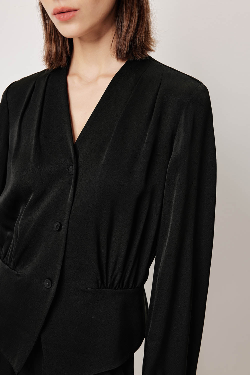 MARYLING Precision-Tailored Waist-Defined Blouses